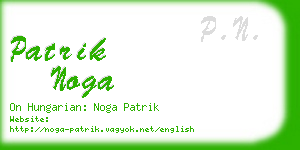 patrik noga business card